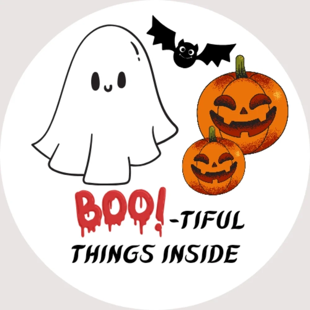 ♥️ 5x25 / 60 Boo-tiful Things Inside Sticker Halloween Sticker